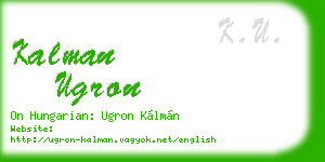 kalman ugron business card